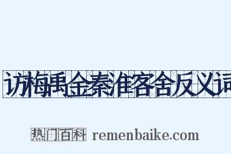 访梅禹金秦淮客舍反义词是什么意思的图片
